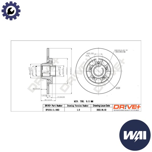 Brake disc dp1010 - disc, dp1010.11.1663