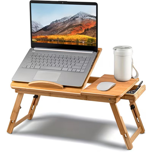 Bamboo folding laptop stand - laptop,
