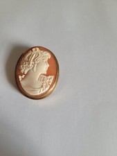 9ct gold cameo brooch pendant