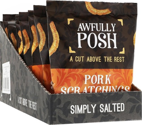 Awfully posh pork scratchings - posh,