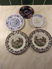 Myotts Country Life Vintage Staffordshire Plates,Mix Lot, Wedgewood,Bavaria,etc