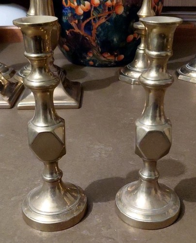 Pair solid brass - brass, victorian