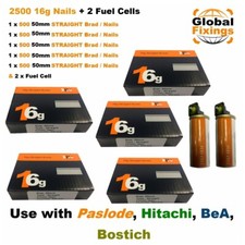 2500 x 45mm Straight 16g Nails