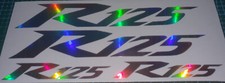 4  X  SILVER RAINBOW CHROME EFFECT  YAMAHA YZF-R125   VINYL DECAL STICKERS