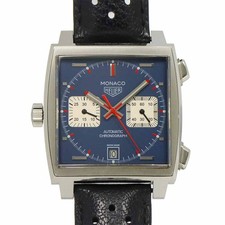 TAG Heuer Monaco CAW211P Chronograph Automatic Blue Dial Mens Watch 90289930