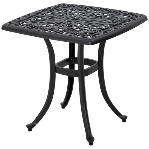 Cast aluminium bistro table - aluminium,