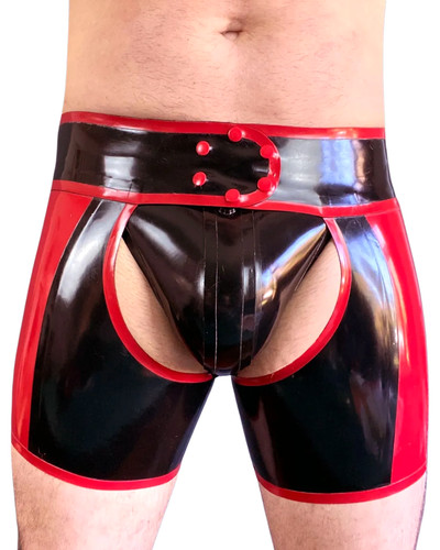 Mens latex chap shorts - chap,