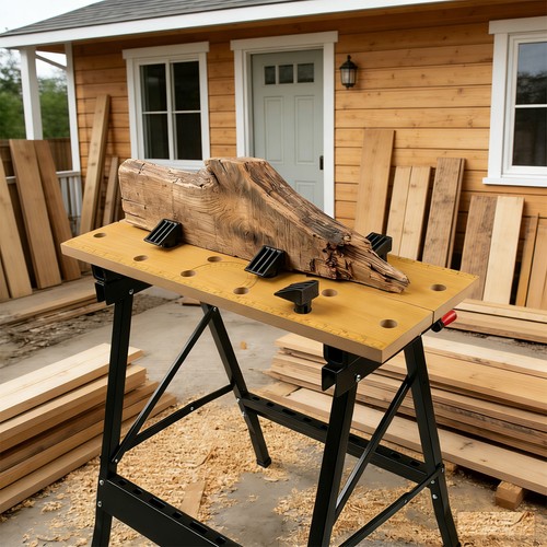Foldable wooden workbench - foldable,