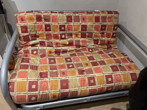 Futon sofa bed solid metal - sofa,