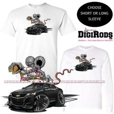 Digirods Rat Rod Racer Chevy Chevrolet Impala Late Model Cartoon Car T Shirt