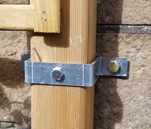 Gate post fixing extra - post, sturdy