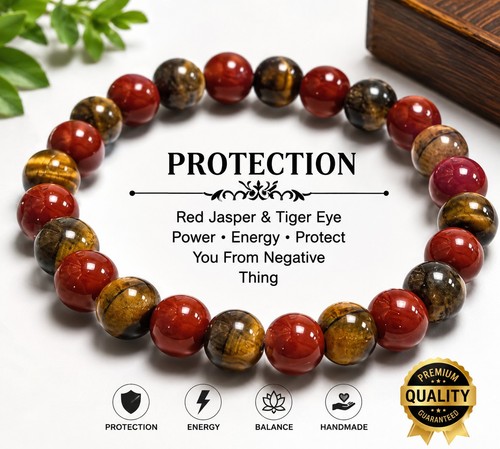 Red jasper tiger eye - jasper, &