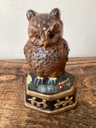 Cast iron owl - owl, stop