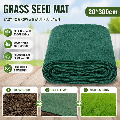 Grass seed mat biodegradable - grass,