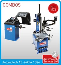 26 " FULLY AUTOMATIC TYRE CHANGER / TYRE MACHINE & WHEEL BALANCER PACKAGE 240V