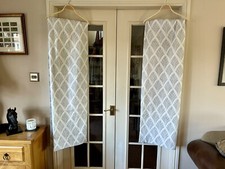 Laura Ashley Florin Curtains - Dove Grey - 40in x 53 Inches