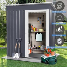 5 x 3ft Garden Shed Galvanised