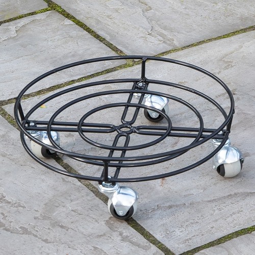 Round black metal garden - round,