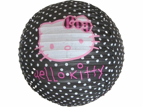 Hello kitty round paper polka - round,