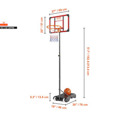 VEVOR Basketball Hoop 4-10 Ft