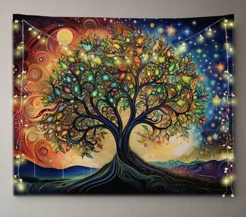 Tree life wall tapestry - wall,