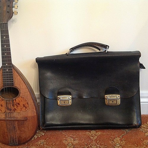Vintage leather document music - vintage, document/music