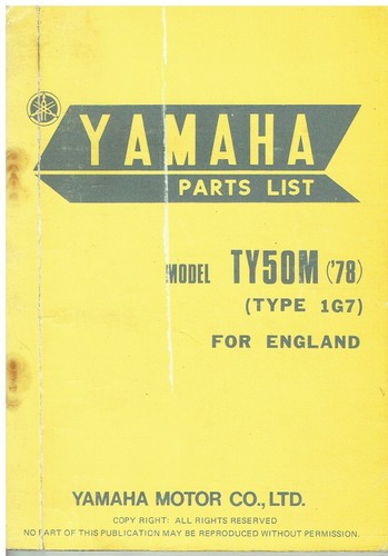 Yamaha ty50m uk - (type,