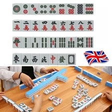 42mm Chinese Mahjong Game Set Professional 144  Tiles English Characters Game U