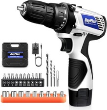 Mini Cordless Drill Screwdriver Kit One Battery 12V 18+1 Position Dual Speed Set