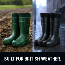 Thermal Wellies Wellingtons Mens Womens High Calf Rain Muck Boots Shoes All Size