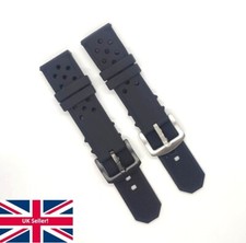 22mm Watch Strap Band for TAG Heuer Formula Black Silicone Rubber Replacement UK