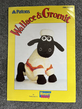 Alan Dart Knitting Pattern Patons E2240 Shaun The Sheep Wallace & Gromit 1989