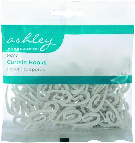 White plastic curtain - curtain, hooks