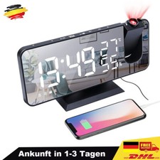 Digital LED Projection Clock with Humidity Monitor Time Display Alarm Clock DHL