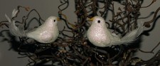 2 Decorative White Birds