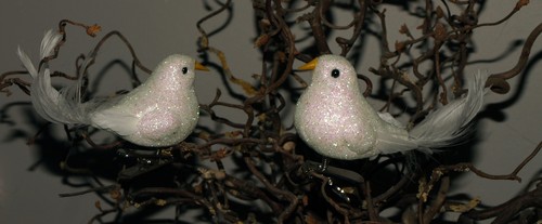 Decorative white birds - decorative,