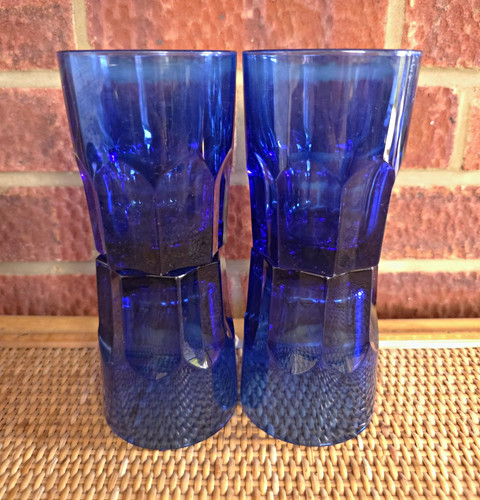 Set four blue glass - set,