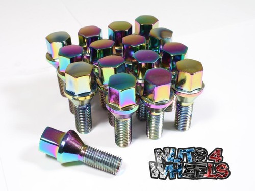 Neo chrome wheel bolts - bolts, 12