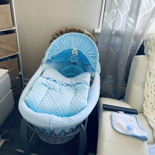 Moses basket and - stand,, baby