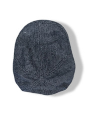 Vintage Statewear grey herringbone flat cap| SKU 4969