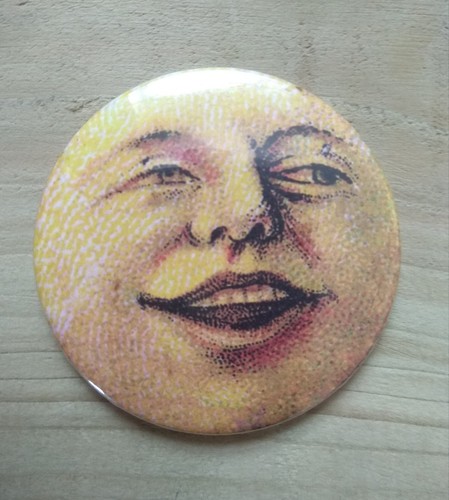 Vintage moon face 25mm - moon,