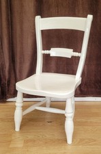 Vintage Wooden Farmhouse Nursing Chair Painted White 