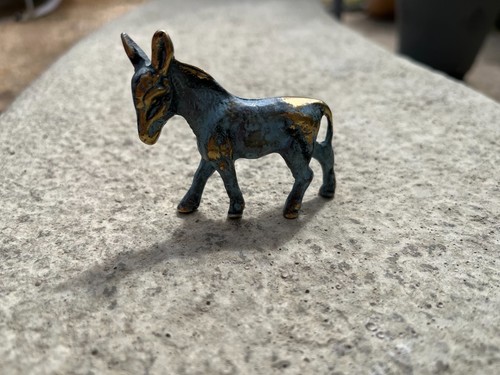 Miniature brass donkey - miniature,