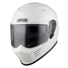 SIMPSON VENOM ( BANDIT ) SOLID GLOSS WHITE FULL FACE MOTORCYCLE HELMET