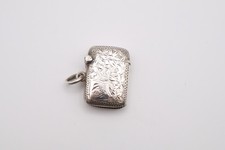 Antique Victorian Sterling Silver Small Vesta Case Hallmarked Birmingham 1899