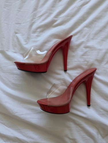 Red 5inch stiletto heels - , slide