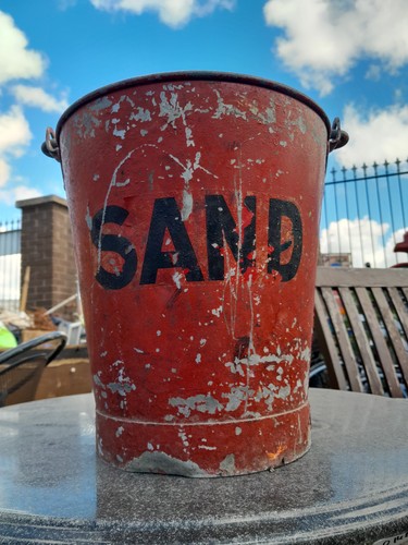 Vintage galvanised fire - fire, bucket