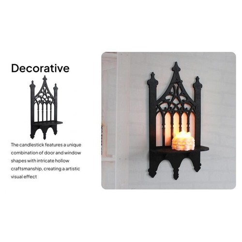 Wooden wall candle sconce - wall,