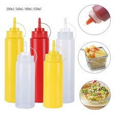 1 plastic transparents extruded sauce bottle seasoning dispenser tomato sauce