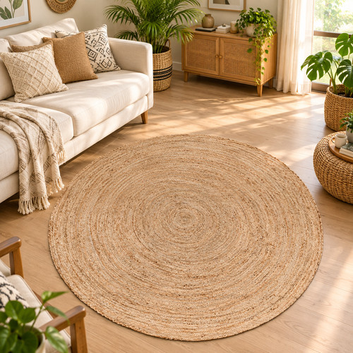 Handmade round jute - handmade, ft